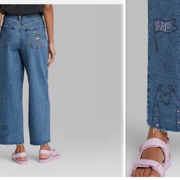 Wild label graffiti wide leg NWT size 18w - Picture 2 of 3